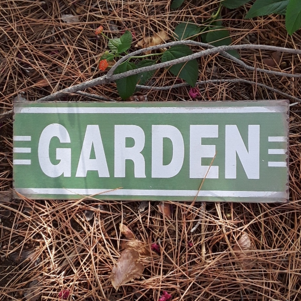GARDEN  farmhouse metal sign